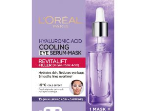 L’oreal Paris Revitalift Filler Hyaluronic Acid Cooling Eye Serum Mask Υφασμάτινη Μάσκα Ματιών με Υαλουρονικό Οξύ για Ενυδάτωση & Σύσφιξη της Επιδερμίδας 11g