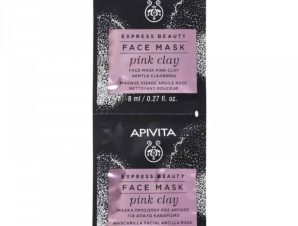 Apivita Express Beauty Μάσκα Για Απαλό Καθαρισμό με Ροζ Άργιλο 2x8ml