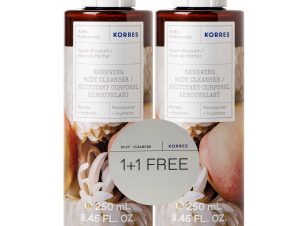 Korres Πακέτο Προσφοράς Peach Blossom Showergel Αφρόλουτρο με Φρέσκο & Φρουτώδες Άρωμα από Άνθη Ροδακινιάς 2x250ml 1+1 Δώρο