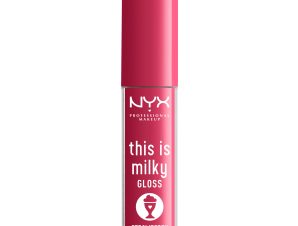 Nyx This Is Milky Lip Gloss Milkshake Flavor Lip Gloss με Κρεμώδη Υφή & Έντονη Λάμψη με Γεύση Milkshake 4ml – Strawberry Horchata